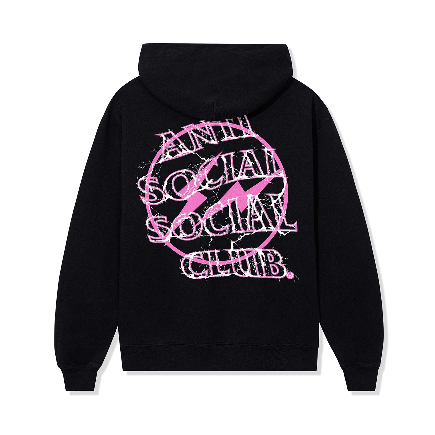 ASSC x Fragment Design Bolt Hoodie - Black/Pink – AntiSocialSocialClub