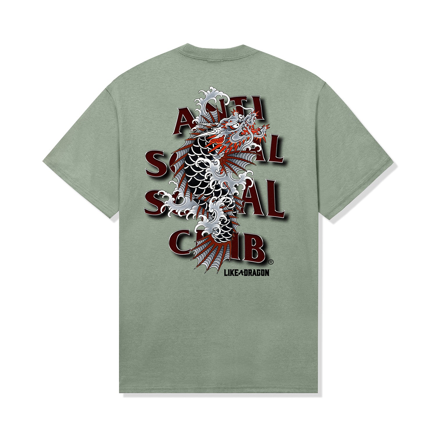 ASSC x Like A Dragon Tee Ichiban Tee - Stonewashed Green ...