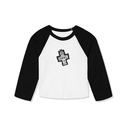 Crown Baby Tee - White/Black