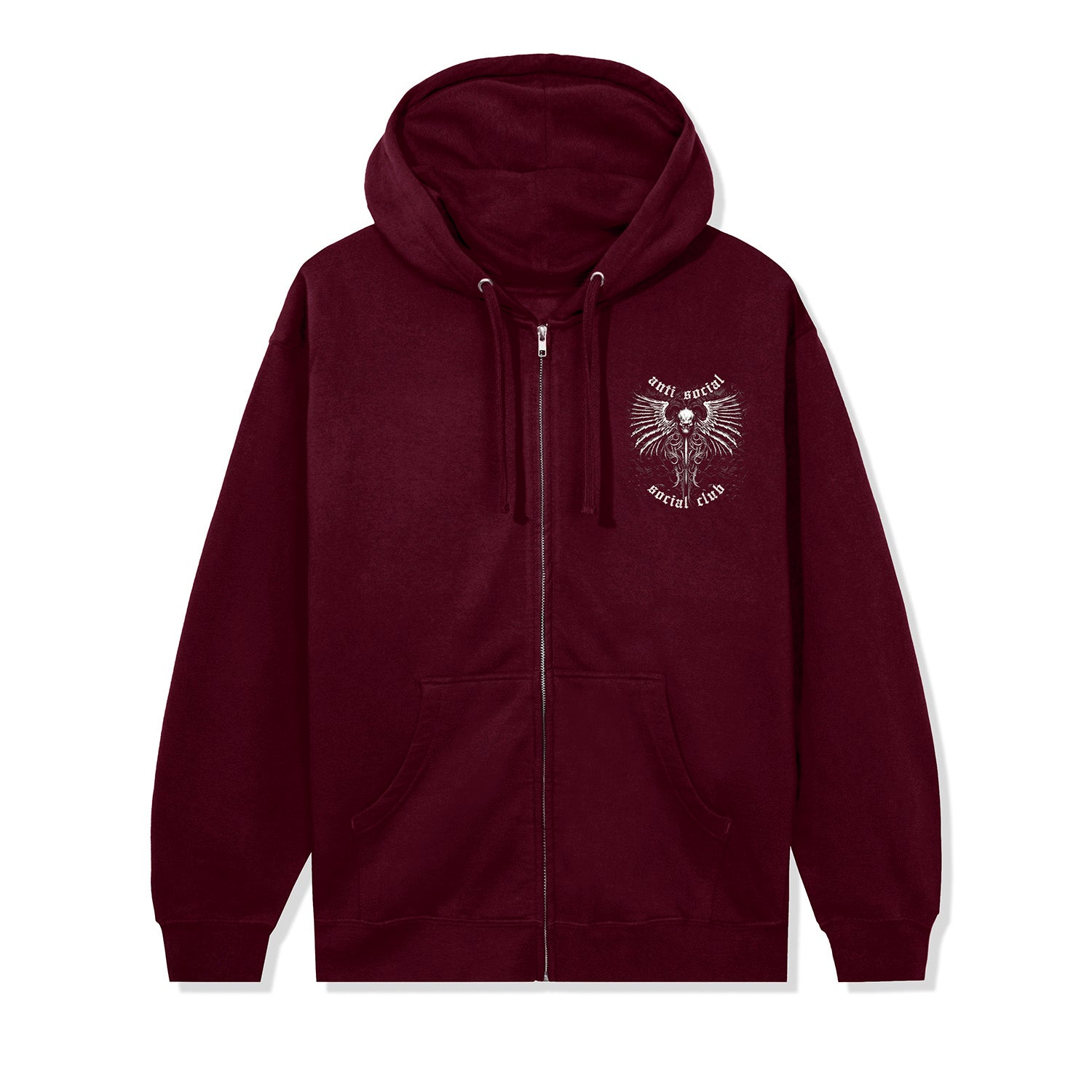 Anti social social club maroon hoodie on sale