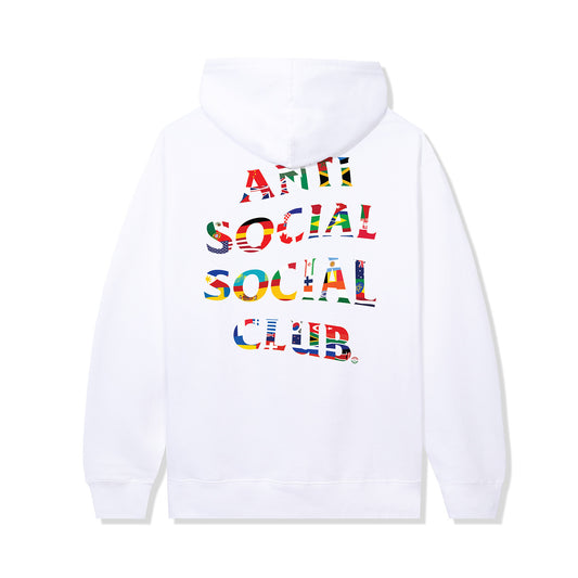 Flag Collage Hoodie - White