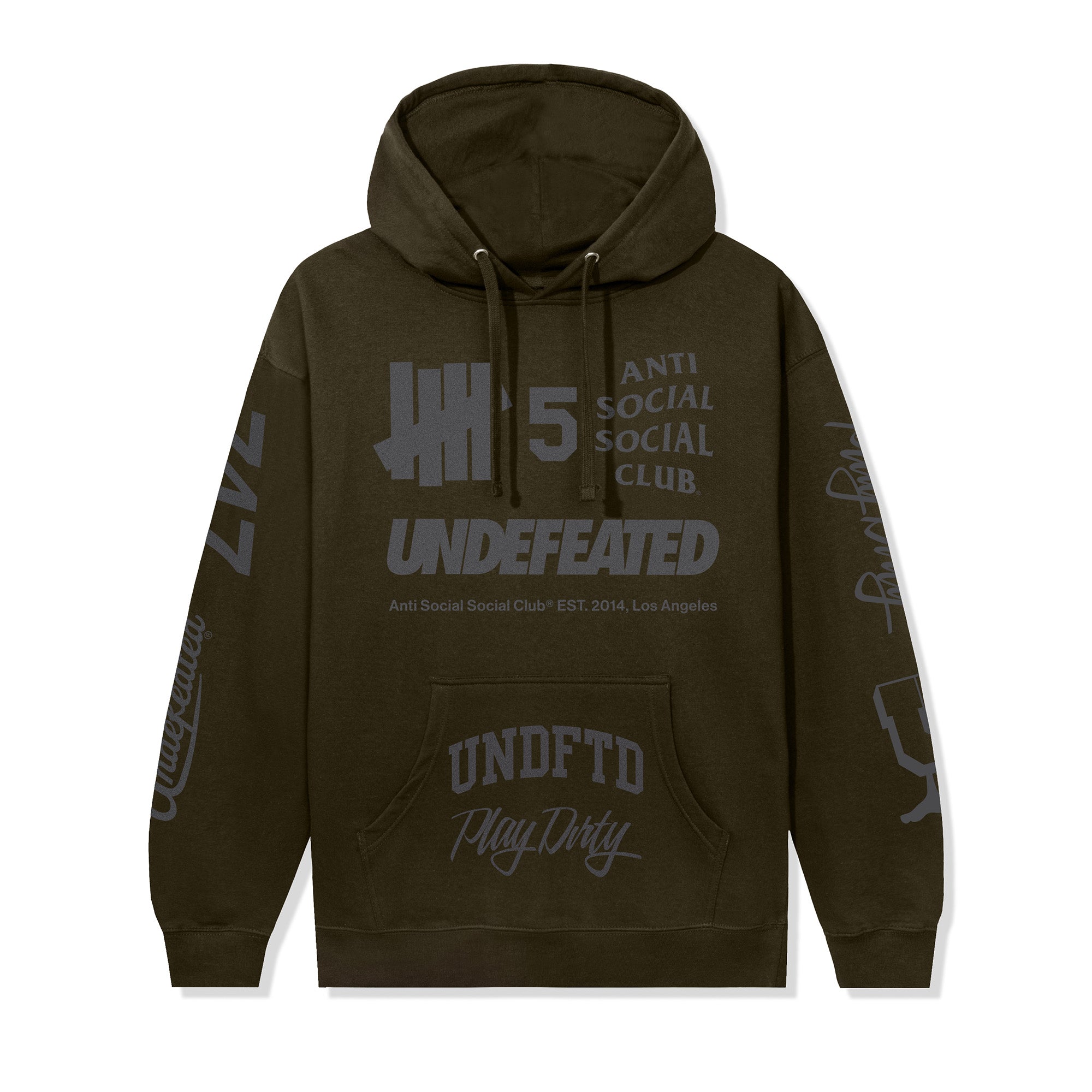 Anti social social club x undefeated hoodie sale