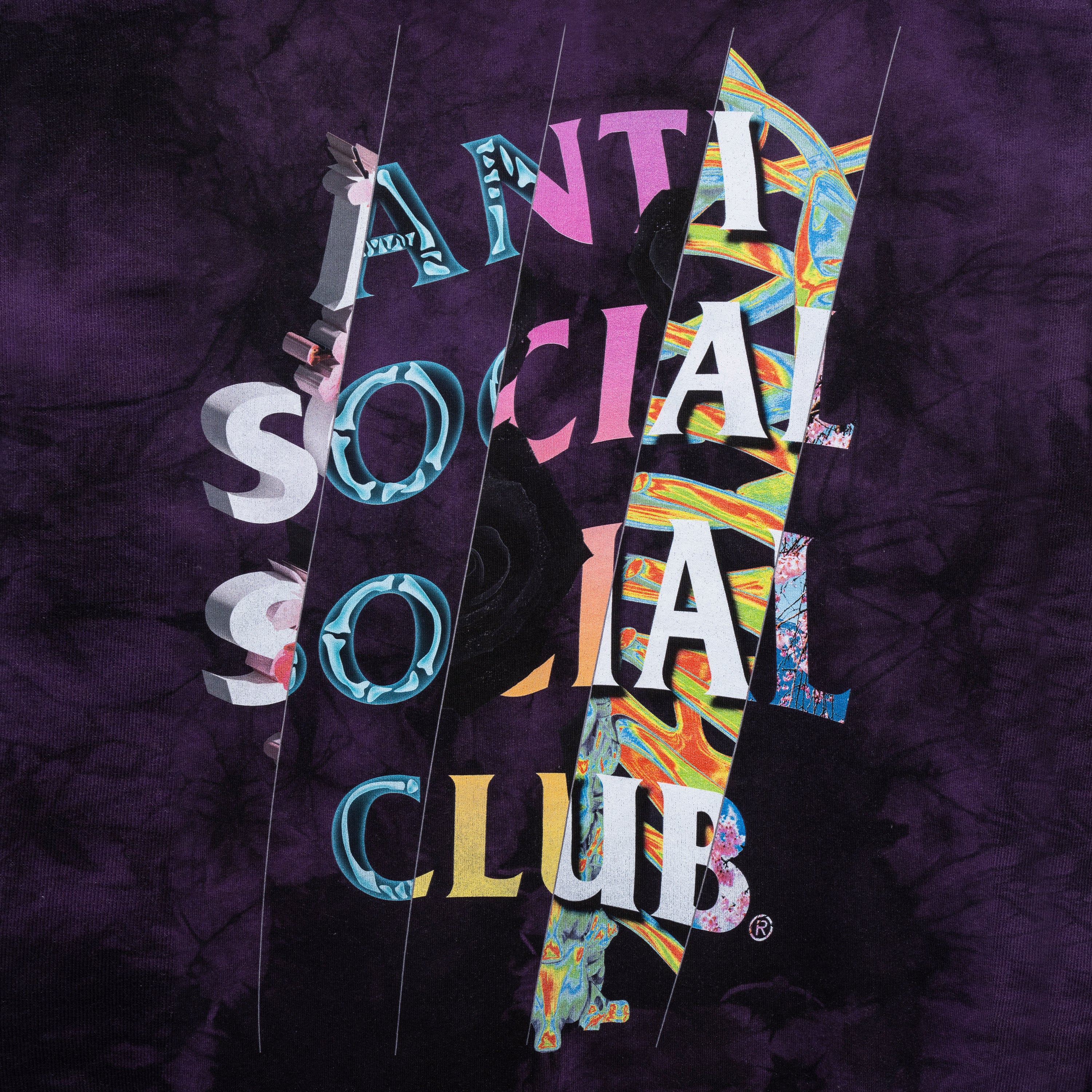 On sale Anti Social Social Club Dissociative Purple Tie Dye Hoodie