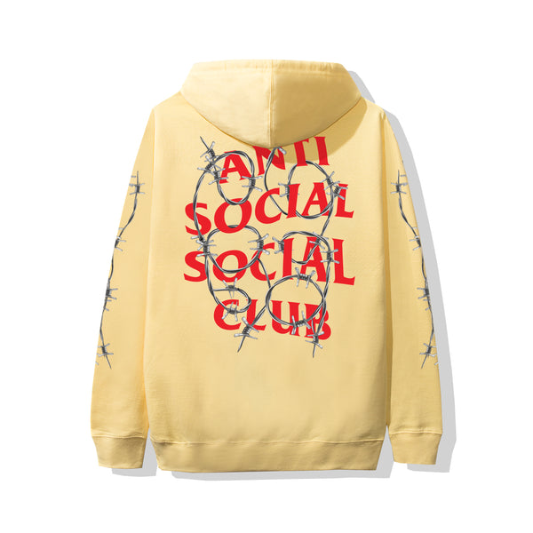 Anti social social club hoodie yellow on sale