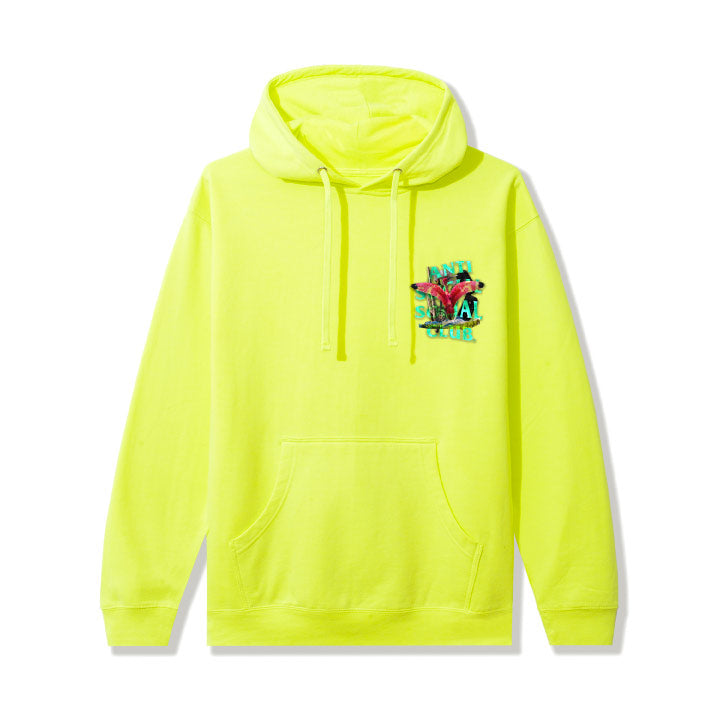 Anti Social Social outlet Club 5:44 AM Hoodie Neon Yellow